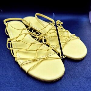 NWT STAUD GIO KNOT SANDAL LEMON SIZE 37 EU